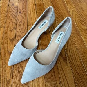 Steve Madden Light Gray Suede Heels